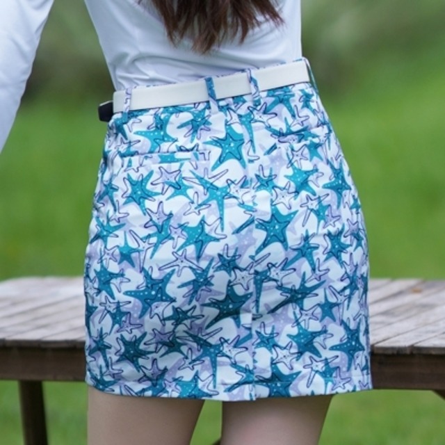 スター　プリント　スカート　インナーパンツ付き