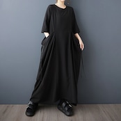 リボンポケット ロングワンピース 30231