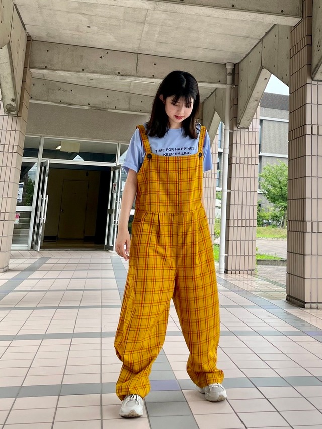 おめでたいのふく　黄八丈サロペット