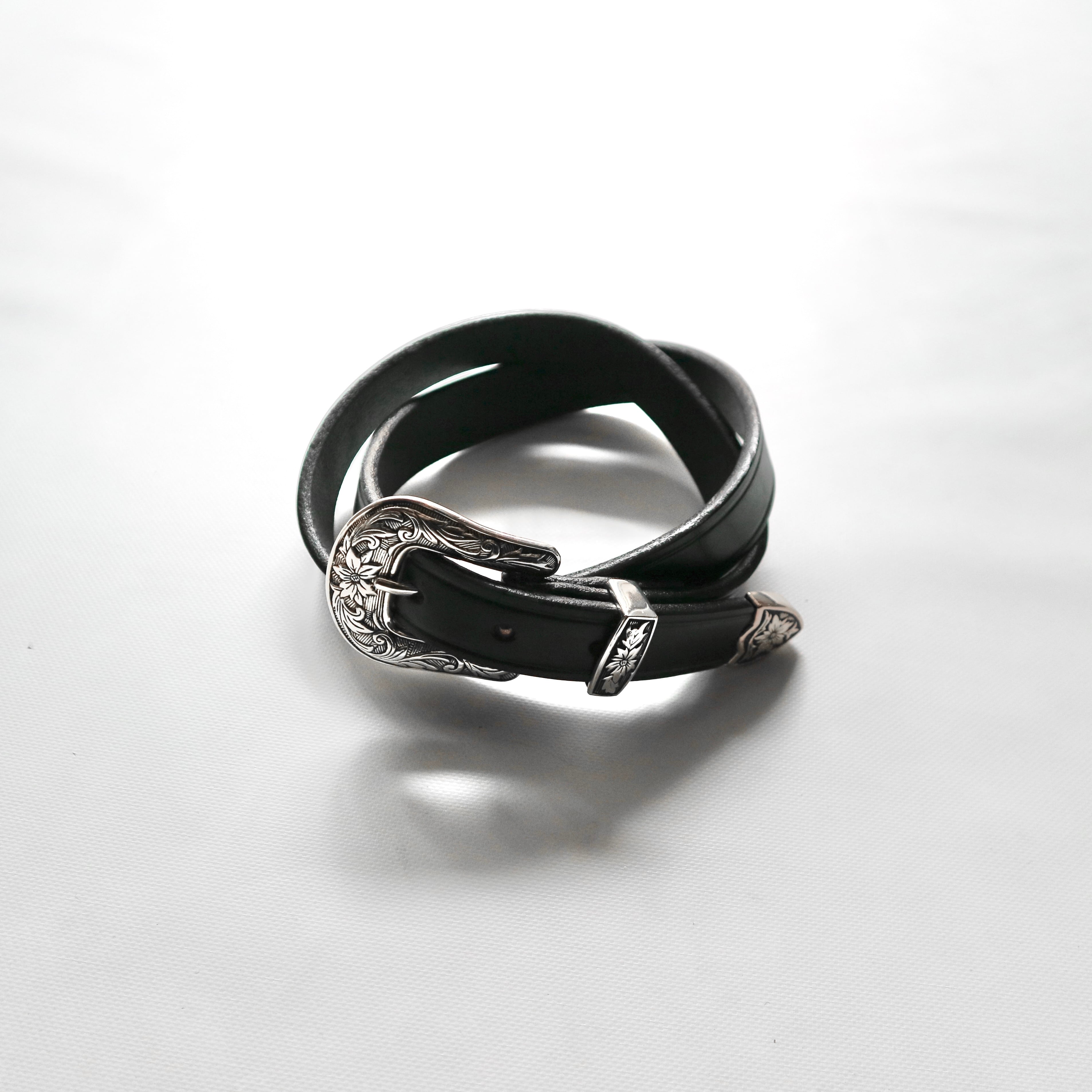 TORY LEATHER トリーレザー】ANTIQUE SILVER BUCKLE SET BELT