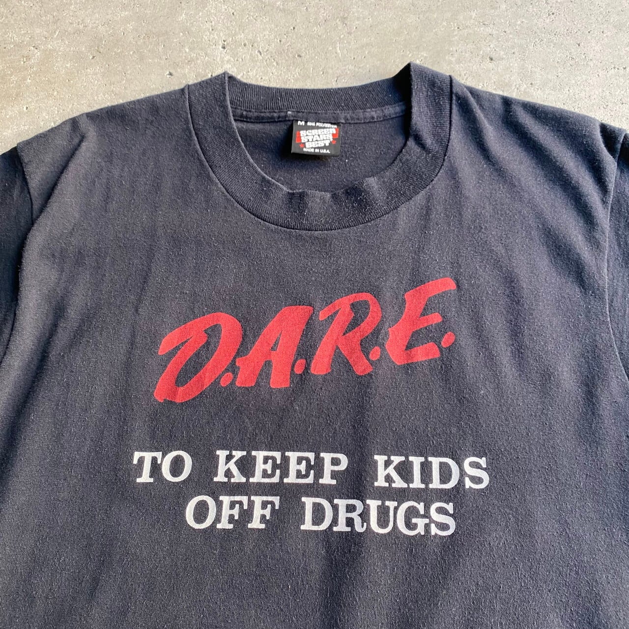 90年代 USA製 D.A.R.E. ドラッグ 薬物 レジスタンス 両面プリントT 