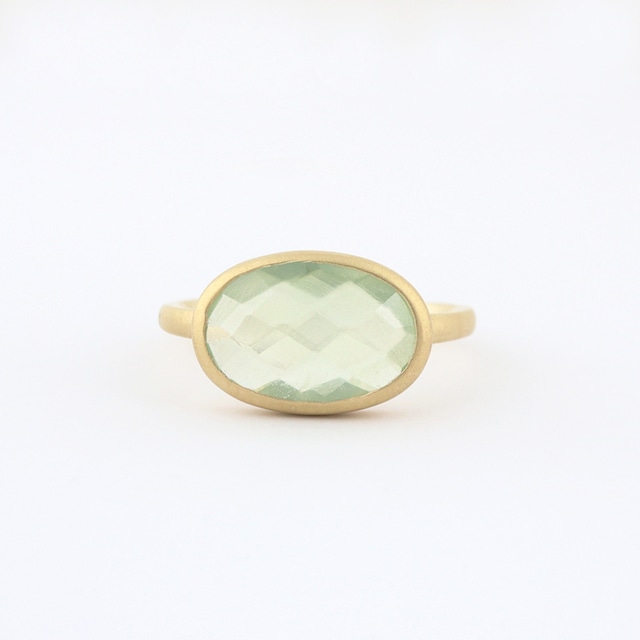 Naturel prehnite ring