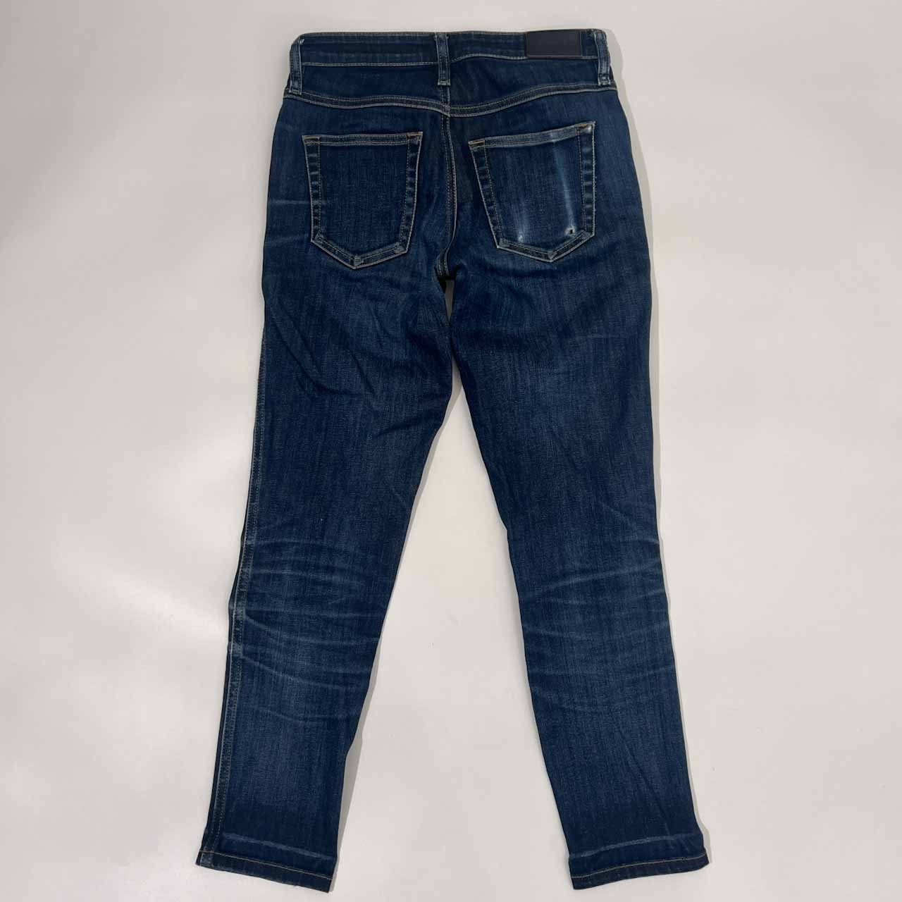 DIESEL ディーゼル ヒゲ ハチノス ボタンフライ デニム スキニー パンツ W24/インディゴ レディース