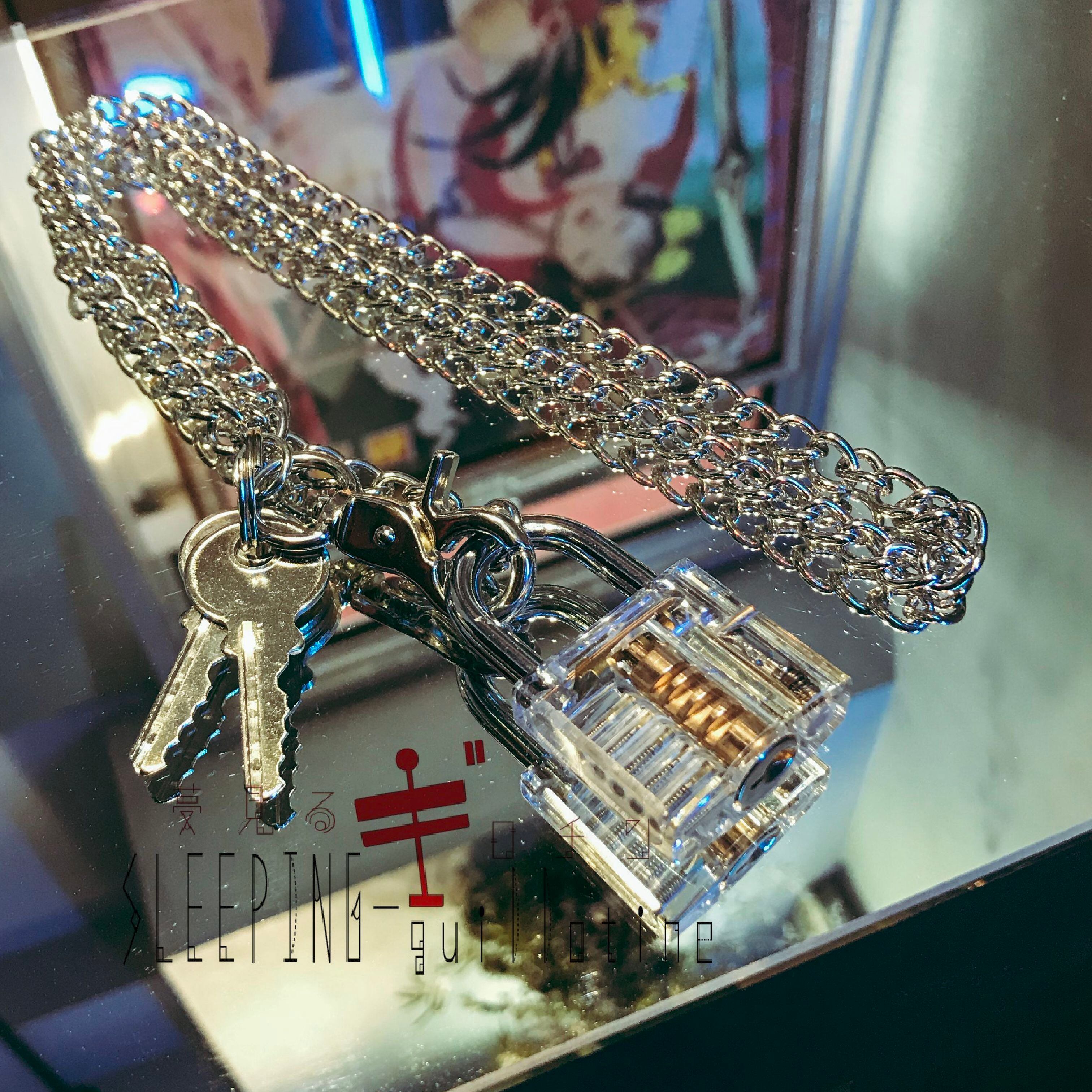 スケルトン南京錠ネックレス 夢見るギロチン アングラ オカルトジュエリー