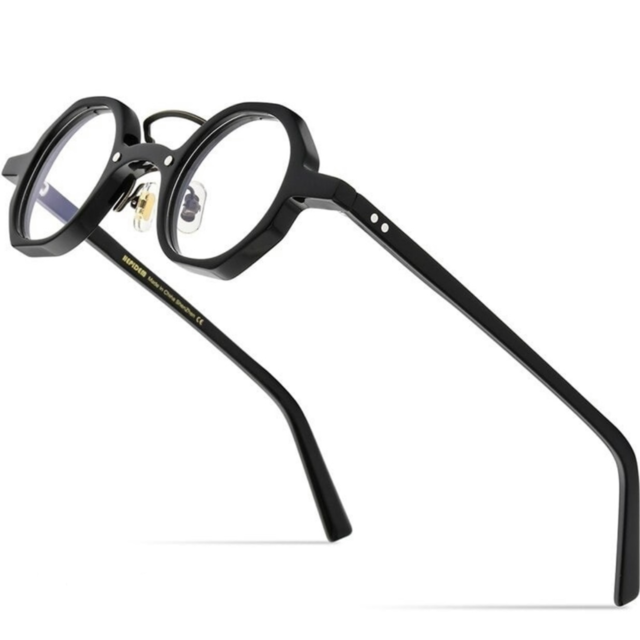 【TR0298】Acetate Polygon Frame Glasses