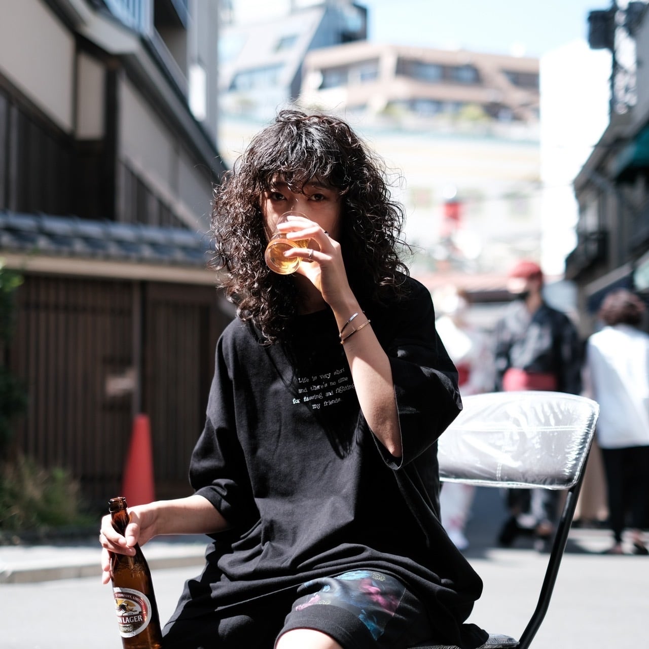 Blue Flower Half Pants | RatHearts