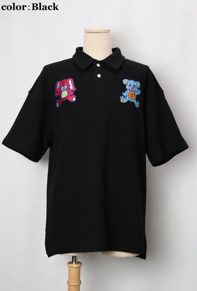 Rabbit and Bear Waffle Polo shirt （ラビット アンド ベアー ワッフル ポロ シャツ）【Ivory】