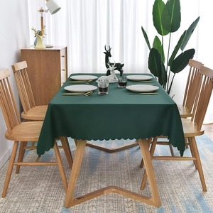 【新着特価】Forhomelife テーブルクロス クリスマス グリーン 無地 シンプル 長方形 135×180cm 洗える ウォッシャブル 洗濯可 速乾 緑 厚手 耐熱