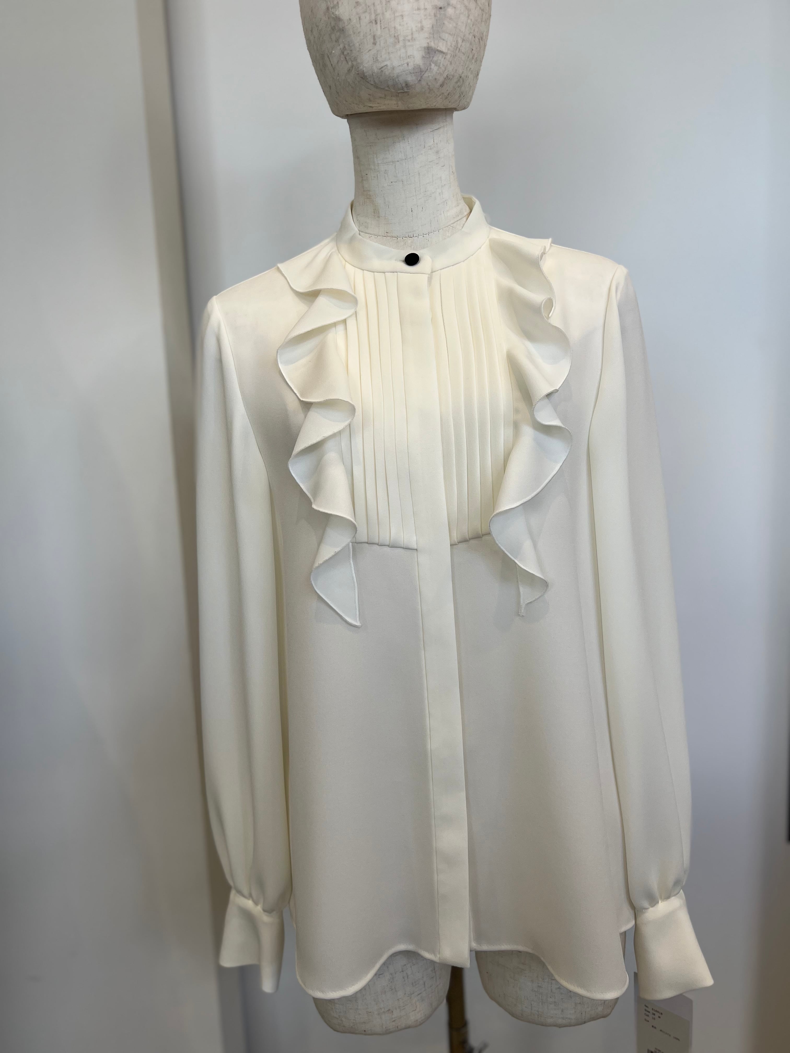 【PASSIONE】取り外し可コードフリルブラウス　616918