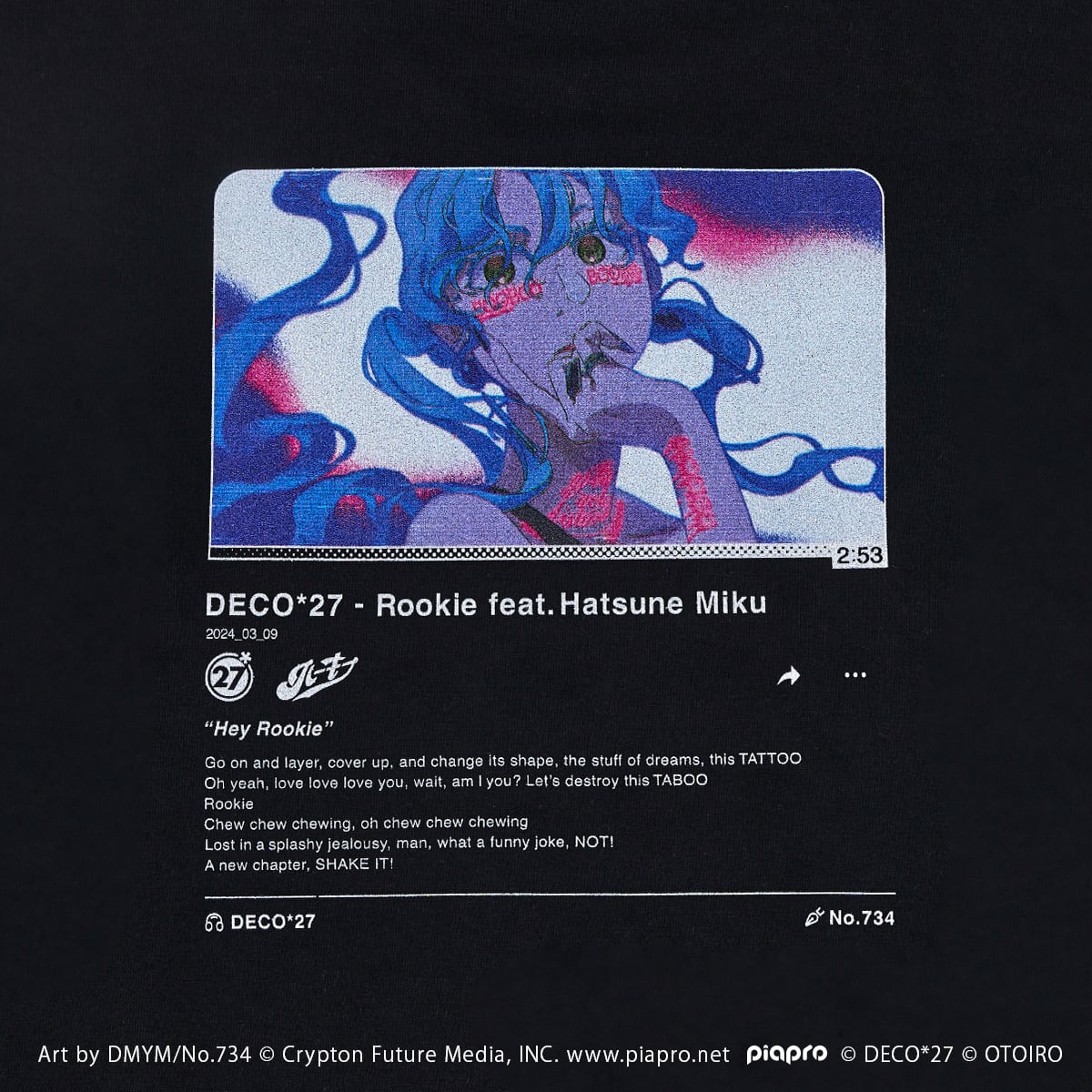 ルーキー】サムネイルTシャツ / ブラック | OTOIRO ONLINE STORE
