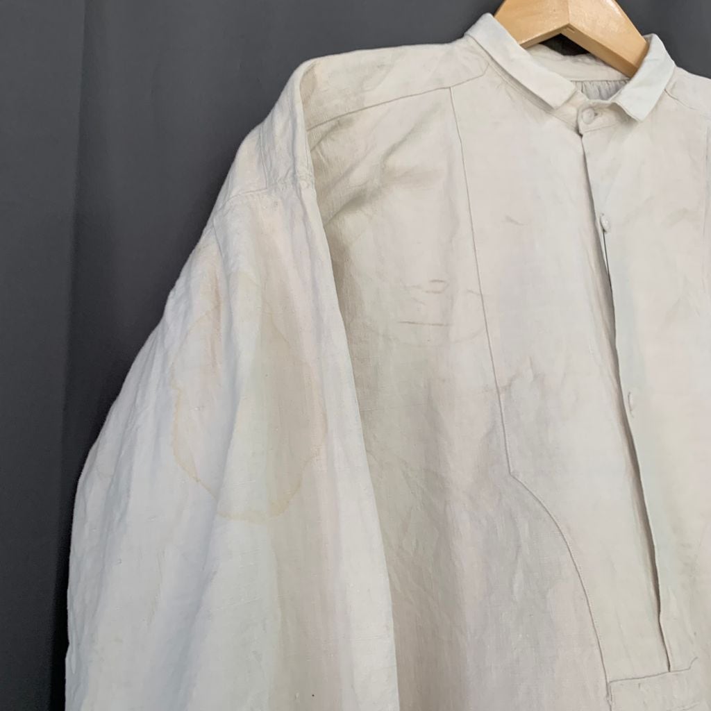 20s アンティーク French Linen フレンチ リネン スモックシャツ