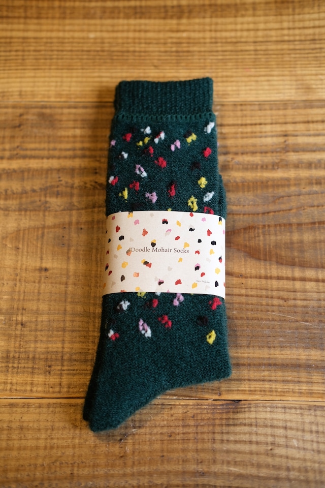 【kota gushiken】Doodle Mohair Socks - green