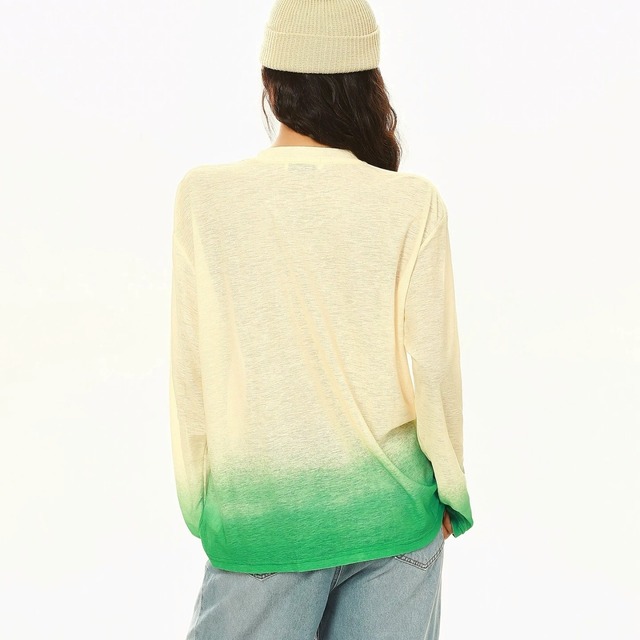 アップルグラフィックグラデーションロングTシャツ 2col R02582