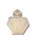 NOBODY STANDARD LOGO ZIP UP HOODIE BEIGE