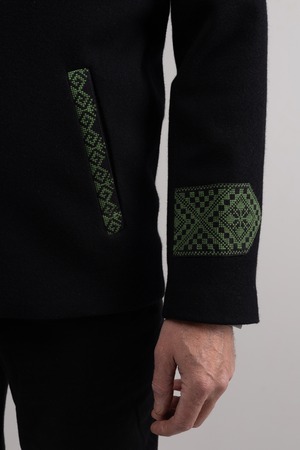 ウクライナ刺繍ジャケットコート　手縫い　プレミアムウール