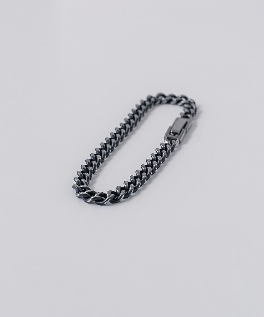 ☆ENHYPEN ヒスン 着用！！【ASMAMA】Dark Steel Chain Bracelet | もごつ