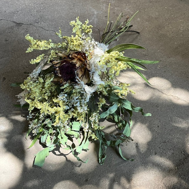 ”贈り色”イエローブーケLL【"OKURIIRO" Dried flowers Bouquet L】