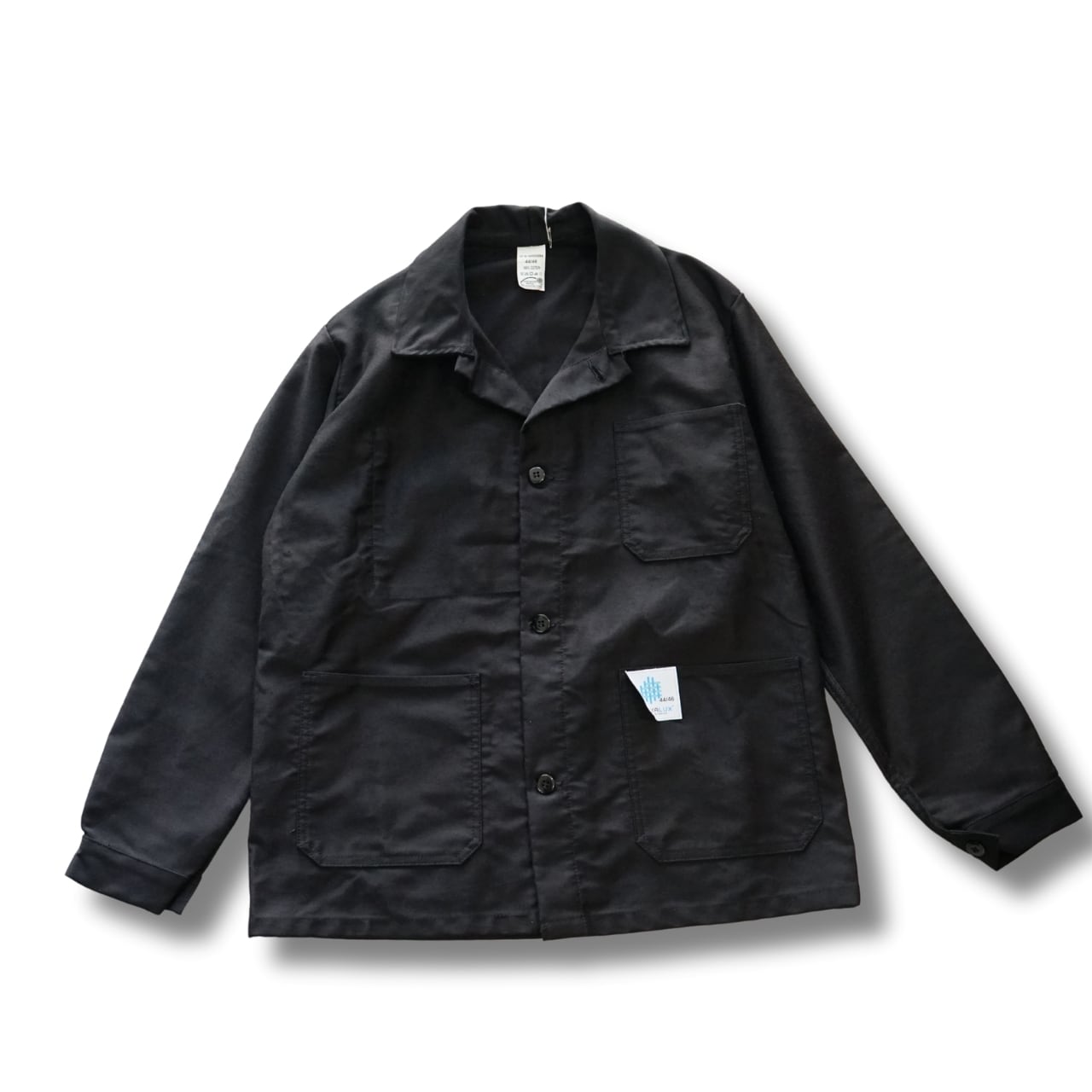 ブラックモールスキン ワークジャケット ユーロ デッドストック サイズ