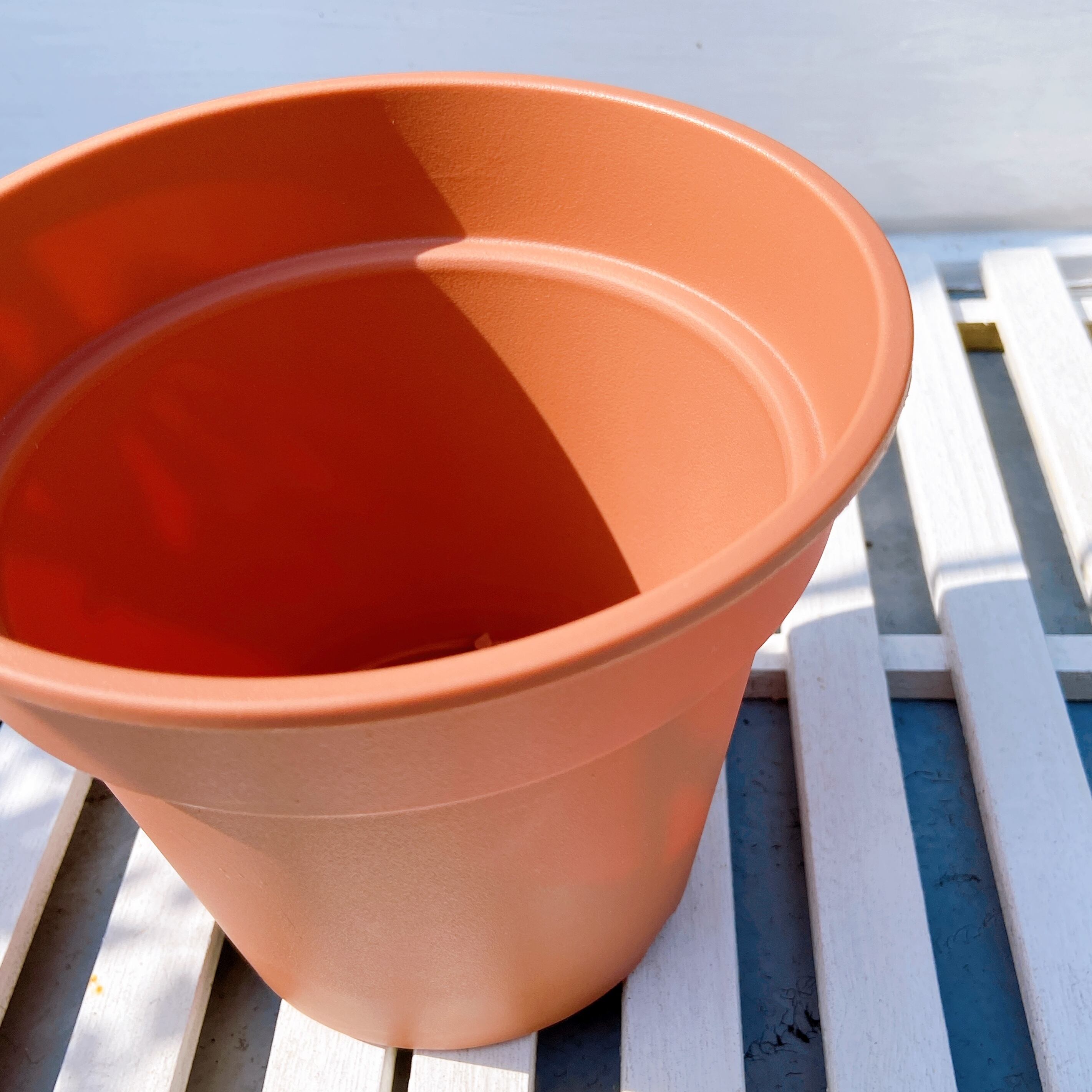 茶色のシンプルな植木鉢 5号サイズ × 3個セット】 植物の緑をより