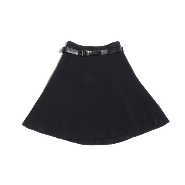 miumiu LeatherBeltPleatsSkirt