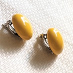 80s vintage earring -yellow circle-