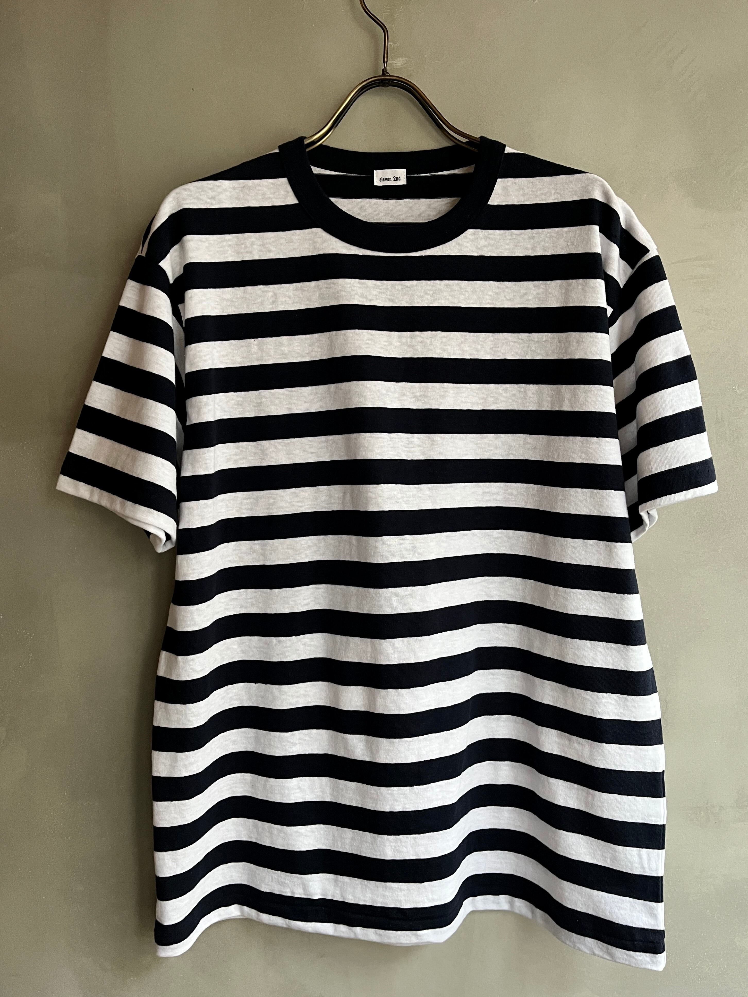 eleven 2nd｜イレブンセカンド｜メンズコットン半袖ボーダーTシャツ 