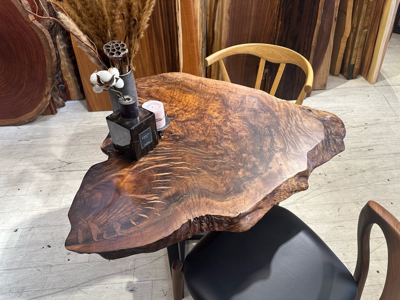 OUTLET】【輪切り】クラロウォールナット_850×300-900×40_浅草本店_