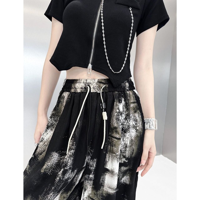 Tie-dye casual pants C0337