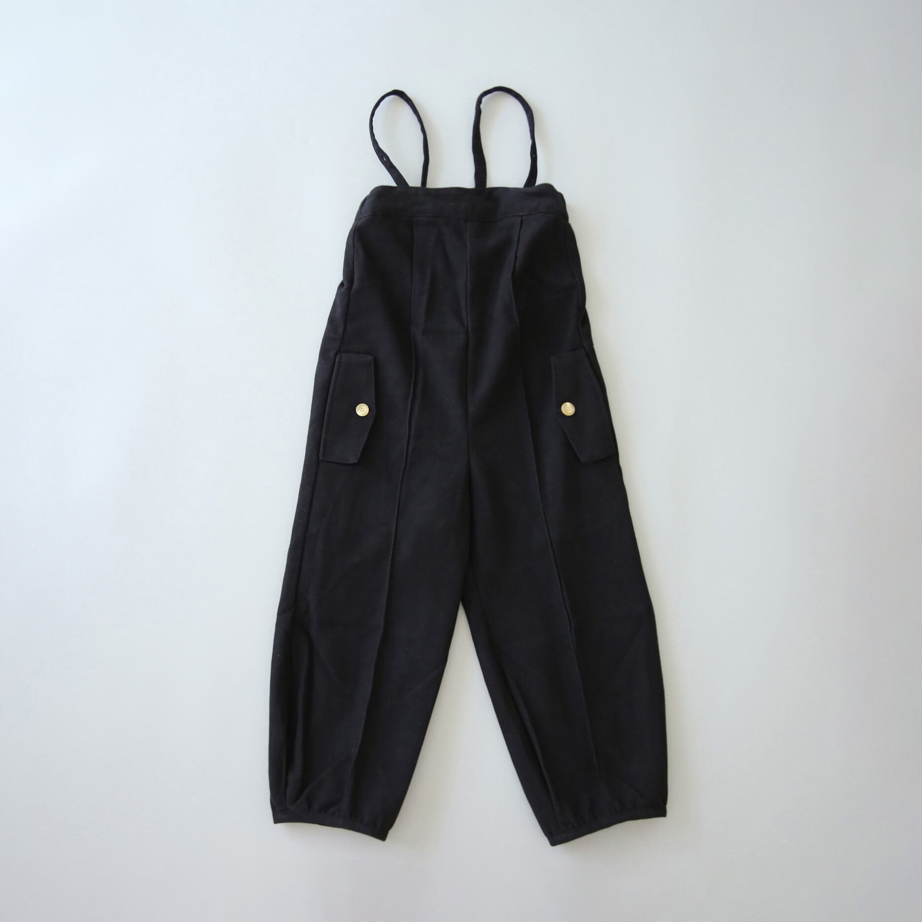 folk made(フォークメイド)/ all in one salopette / black / S,M | crecer