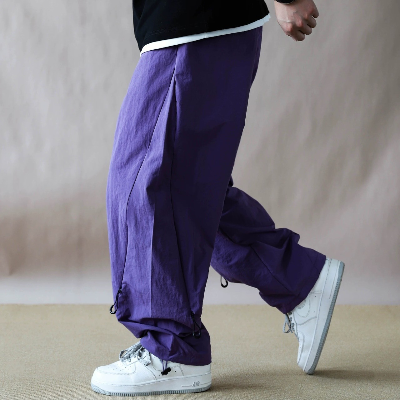 Side line parachute wide pants 1410 - 6