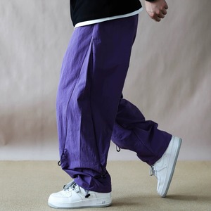 Side line parachute wide pants 1410