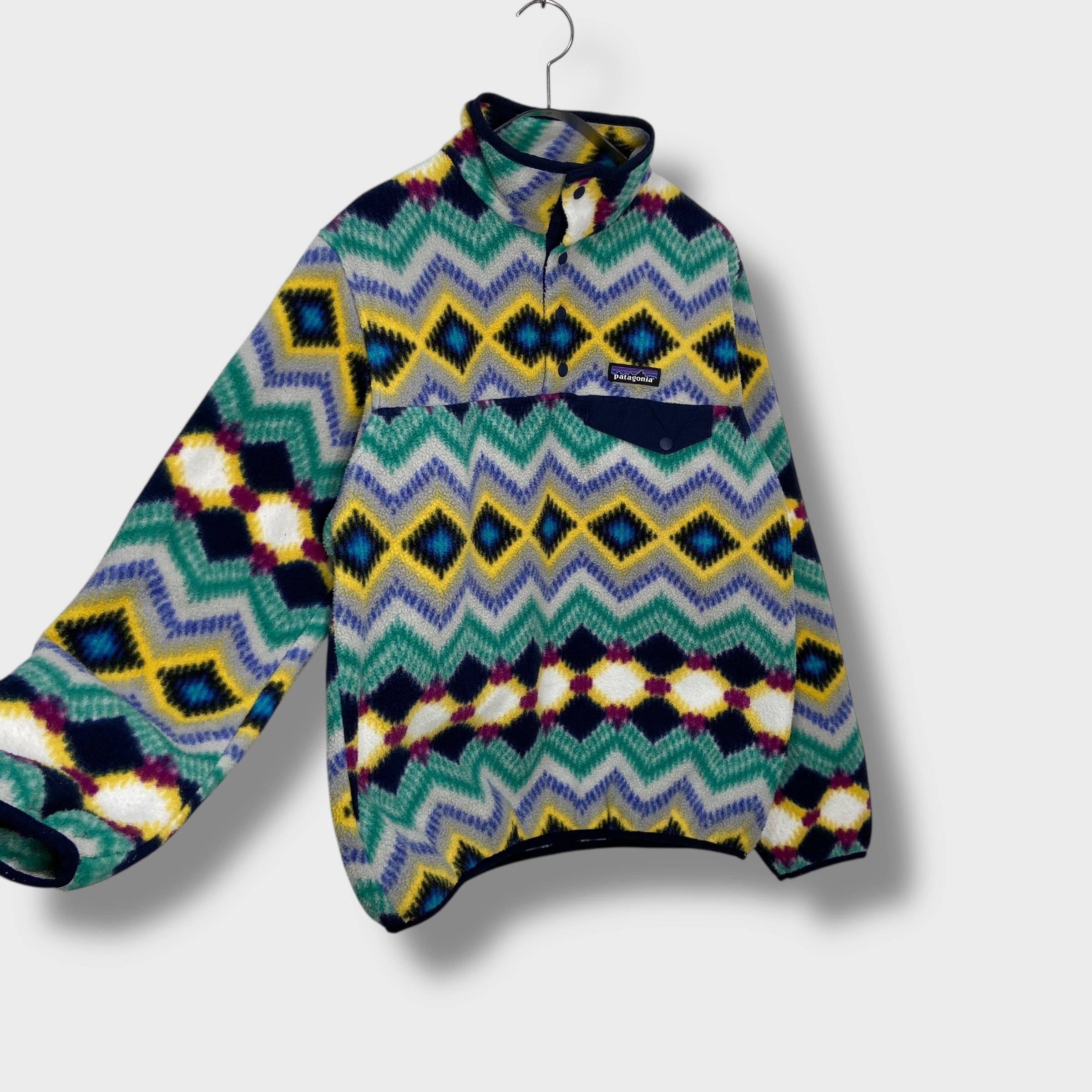 patagonia パタゴニア シンチラスナップT フリース 幾何学模様 柄 M