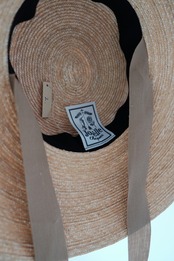 【Joëlle】Straw Mini Capeline / Beige ribbon