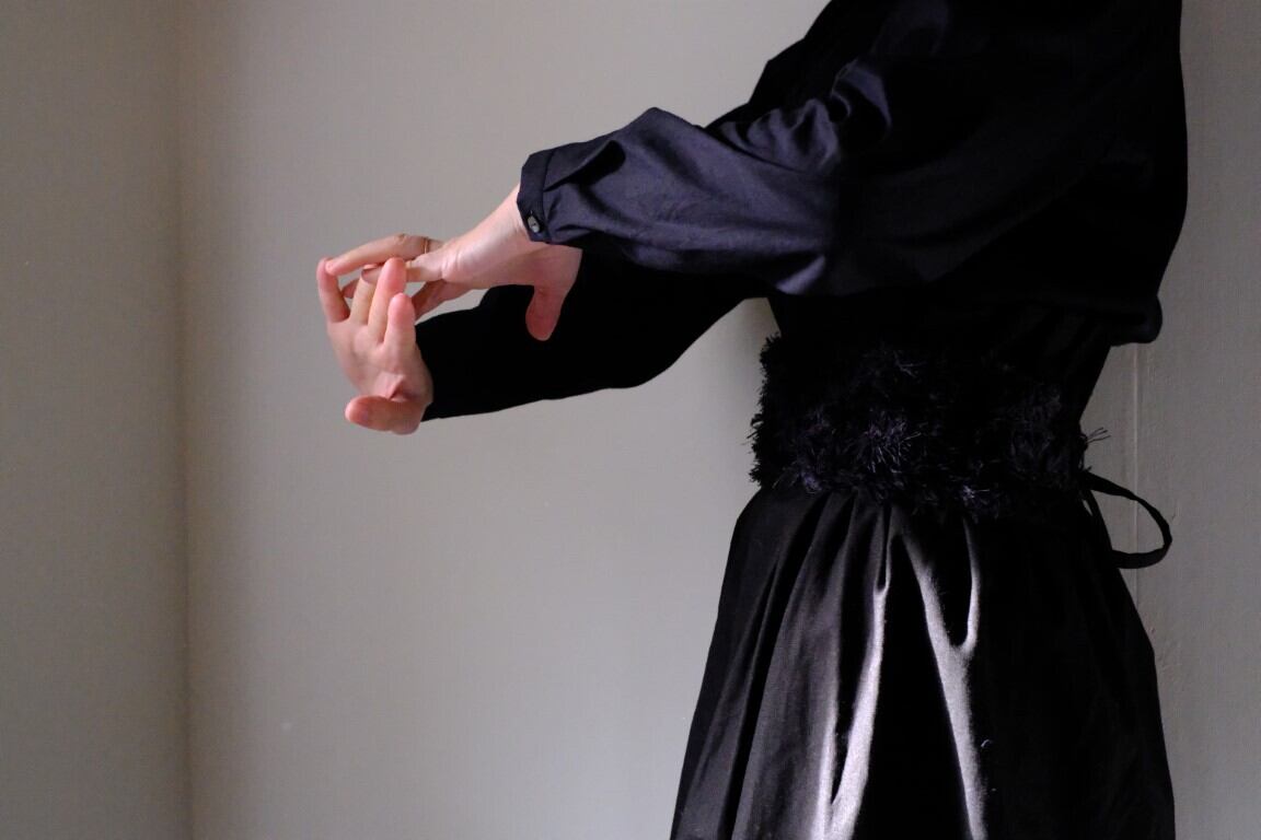 タックスカートとベルトのセット CL-098(ネイビー)