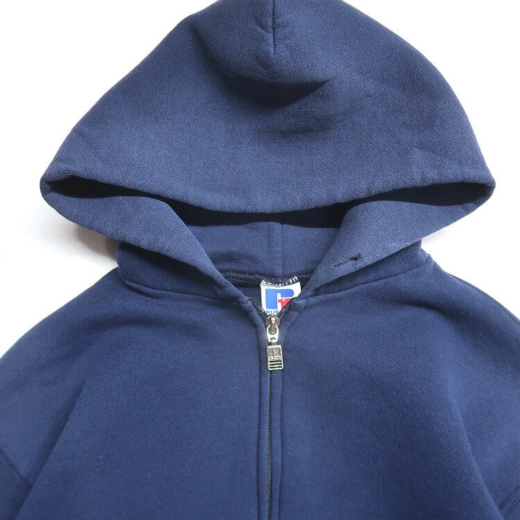 古着 90年代 USA製 ラッセル RUSSELL 無地 ジップアップ スウェット