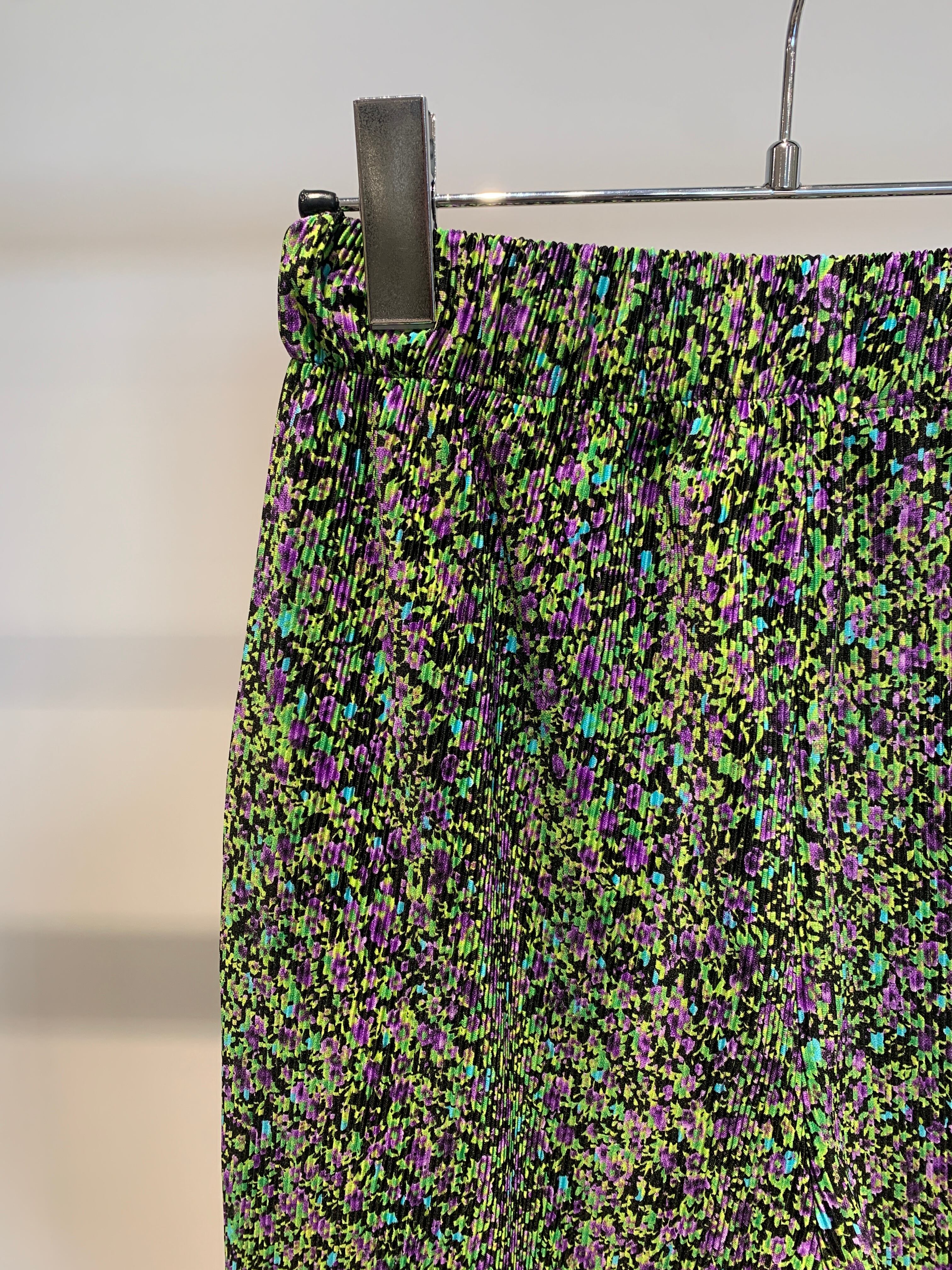 petit flower pleats pants