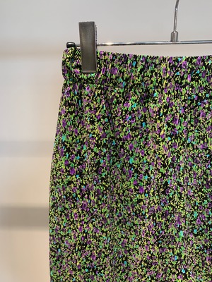 petit flower pleats pants