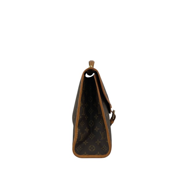 LOUIS VUITTON ルイヴィトン ビバリー モノグラム ショルダーバッグ ブラウン フロントバックル レザー 2WAY vintage ヴィンテージ オールド 5id2zj