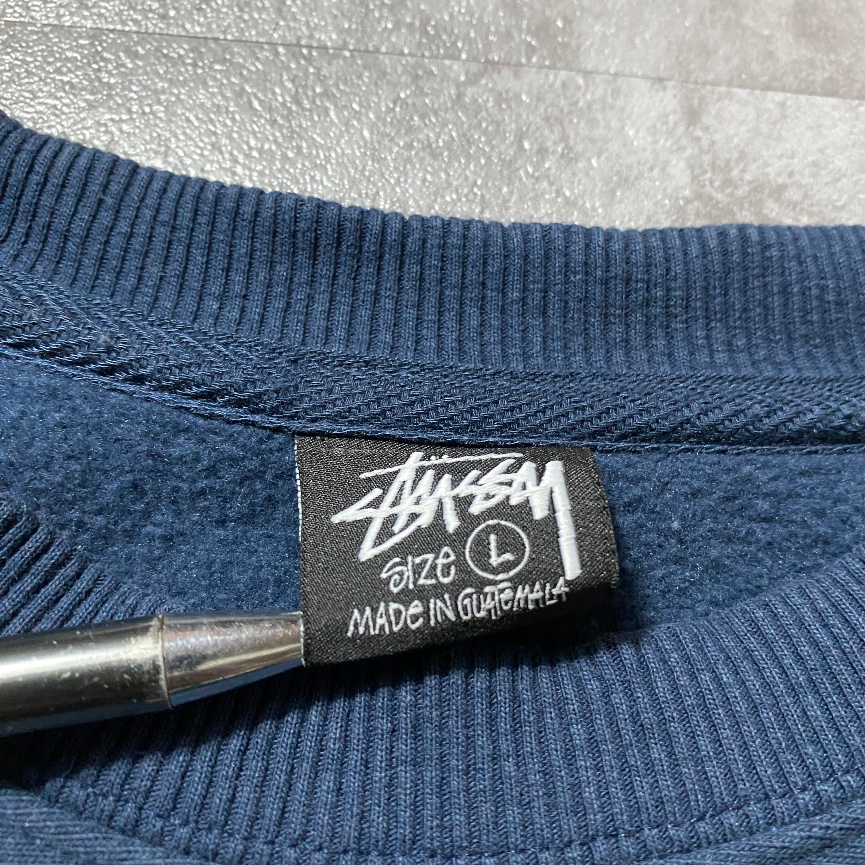 stussy ステューシー バックプリント ヘビーオンス ネイビー 紺 stussy ステューシー バックプリント ヘビーオンス ネイビー 紺