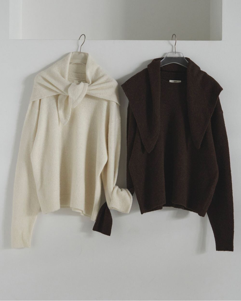 Layered Scarf Knit IVR anuke ànuke anuke 】Layered Scarf Knit | valance 福井｜レディース セレクト