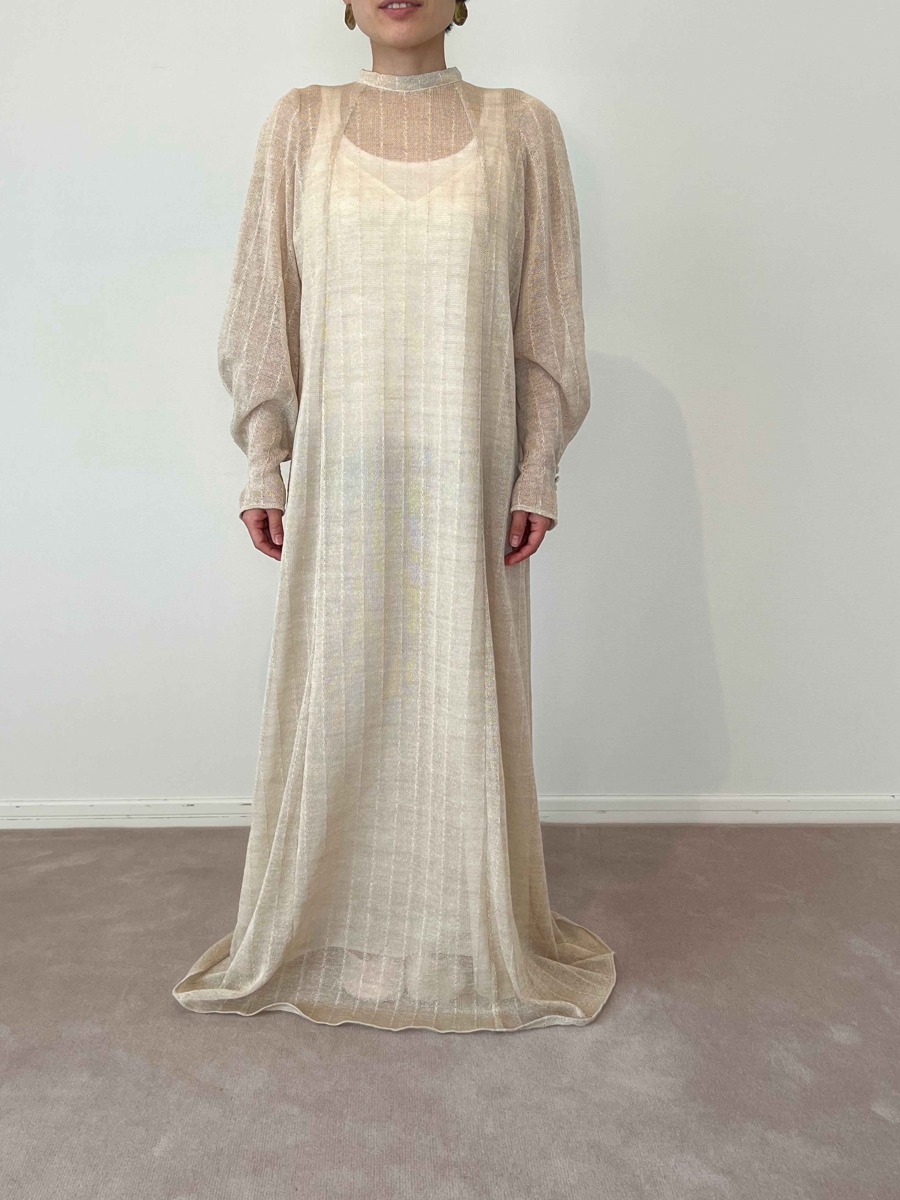 Roman monastic dress/コットンニットベージュ | ANNIK