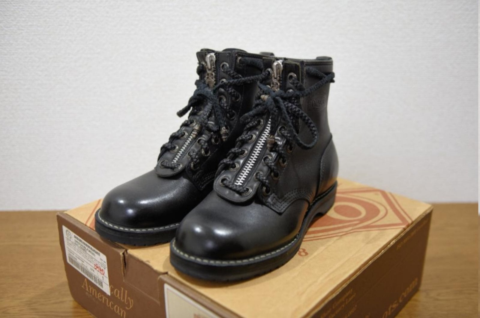 CHROME HEARTS クロムハーツ ×WESCO FIREMAN ウエスコ ファイヤーマン センターダガージップレースアップレザーブーツ 9.5E ブラック208センチヒール