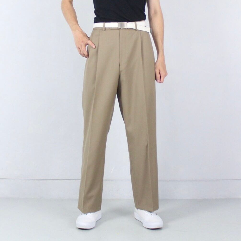 LAUREN RALPH LAUREN 2タックスラックス ミルクティーベージュ【FF