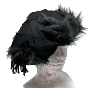 UNFINISHED ダメージベレー帽ブラック24024