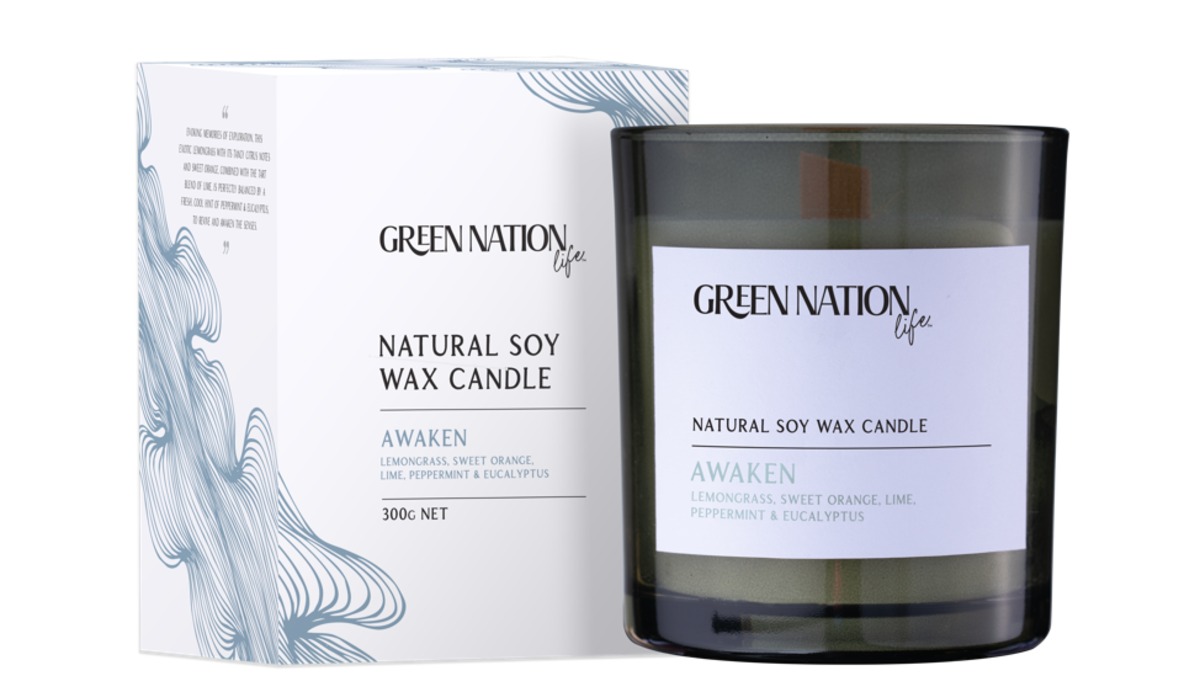 ウッドウィックキャンドル300g Box入り アウェイクン（レモングラス