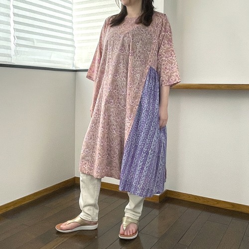 ワンサイドコンビネーションワンピース＜GIM/311・ベージュ＞