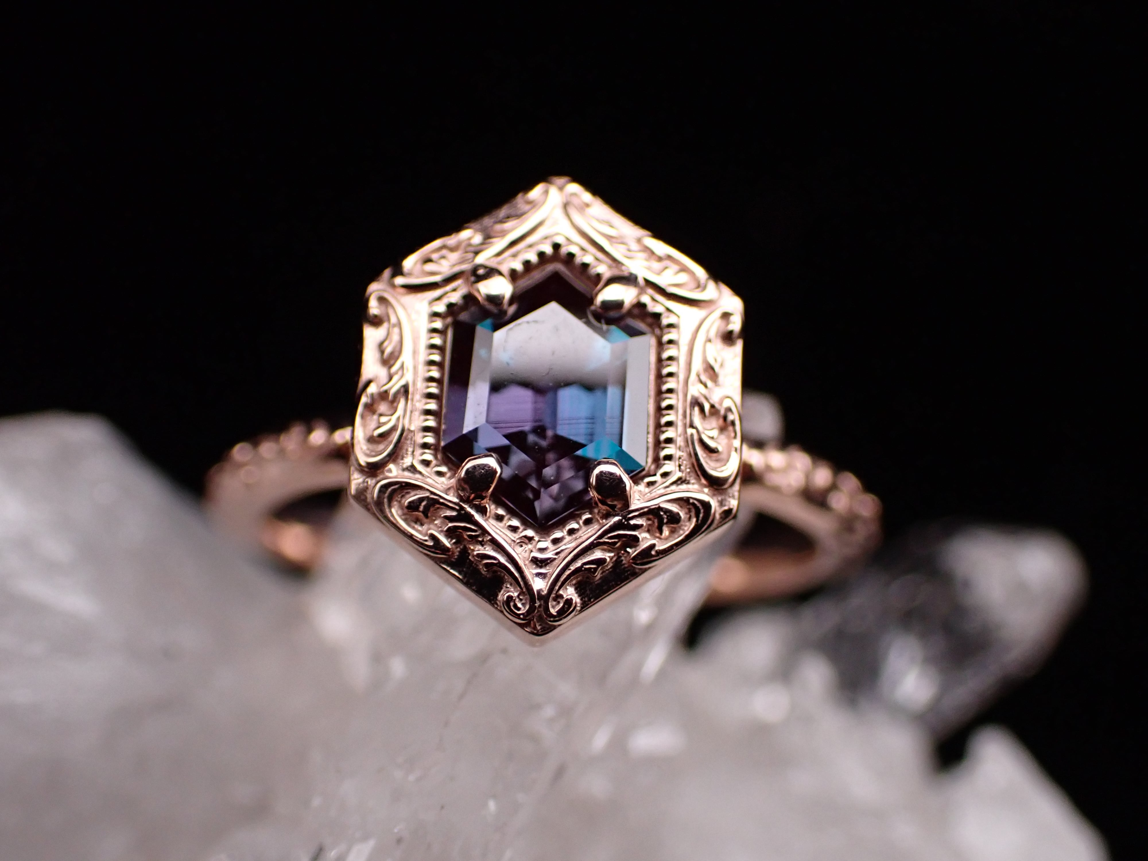 R.nouveau 】Rupee ring✳︎合成アレキサンドライト PG 13.5号