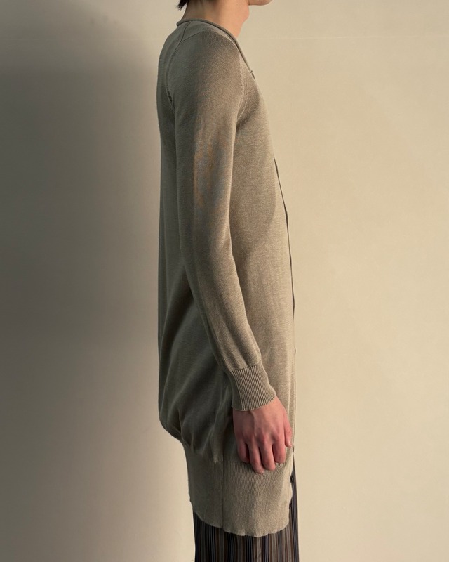 【Yohji Yamamoto +NOIR】no collar long cardigan