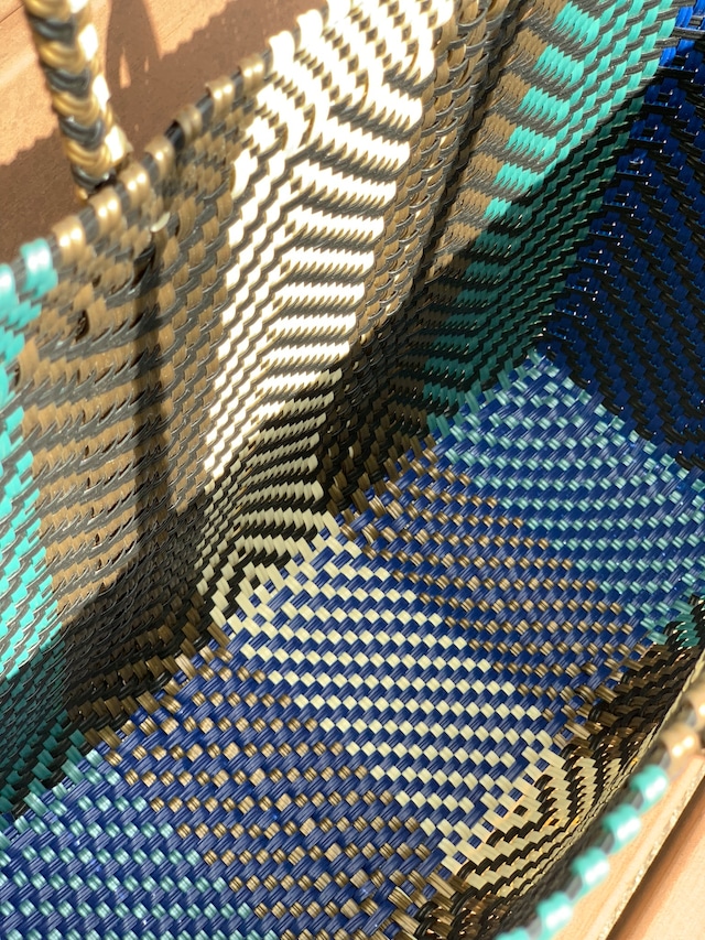 M Mercado Bag (Long handle) Gold/Black/Cream/Turquoise blue/Blue