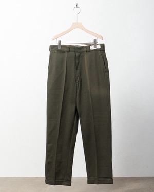vintage good faded cotton twill work trousers / DEAD STOCK